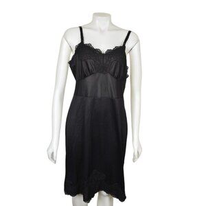 Vintage 1970's Black Slip Lace Size 38